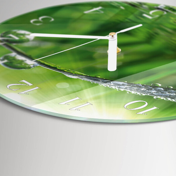 Round wall clock Dew Drops