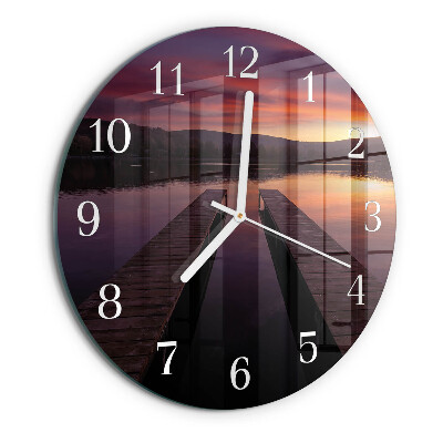 Round wall clock Sunset