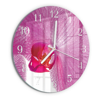 Round wall clock Orchid