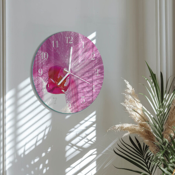 Round wall clock Orchid