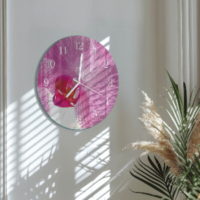 Round wall clock Orchid