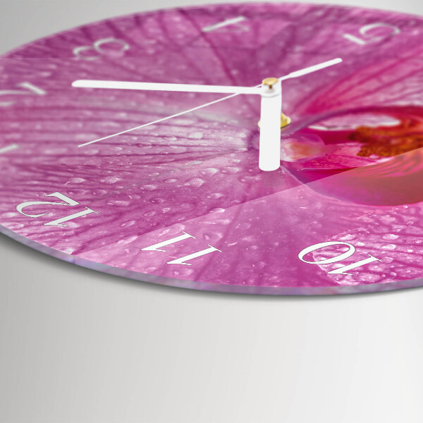 Round wall clock Orchid