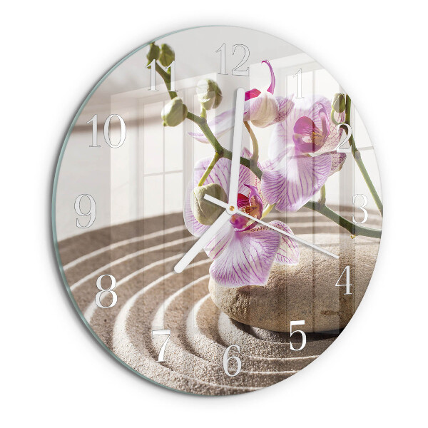 Round wall clock Sand Orchid
