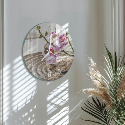 Round wall clock Sand Orchid