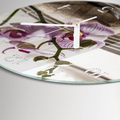 Round wall clock Sand Orchid