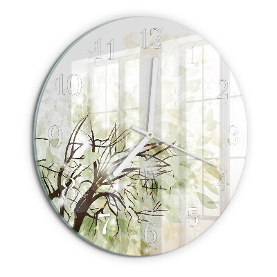 Round wall clock Tree