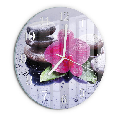 Round wall clock Orchid