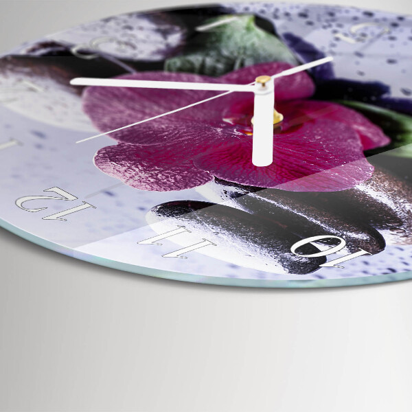 Round wall clock Orchid