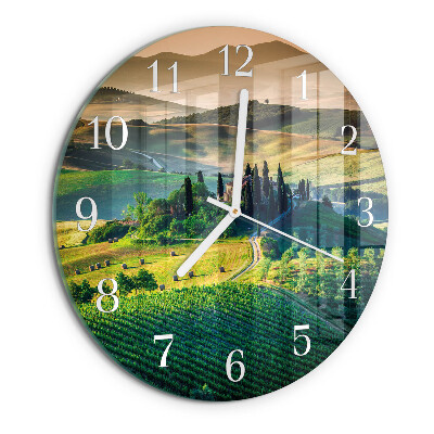 Round wall clock Landscape