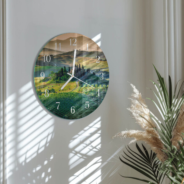 Round wall clock Landscape