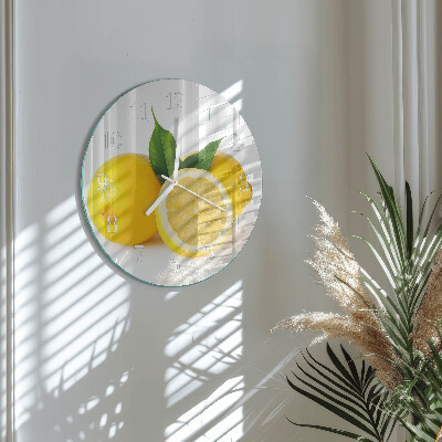Round wall clock Lemons