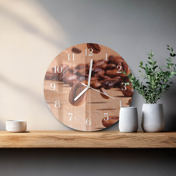 Round wall clock Coffee Beans