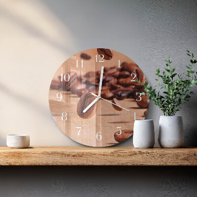 Round wall clock Coffee Beans