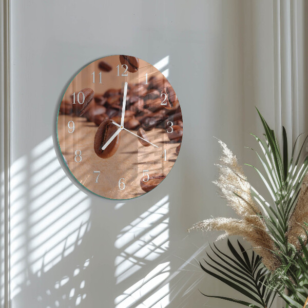 Round wall clock Coffee Beans