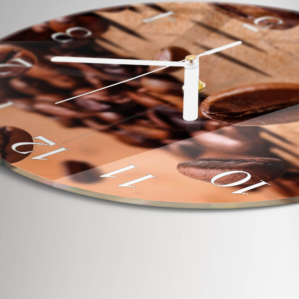 Round wall clock Coffee Beans