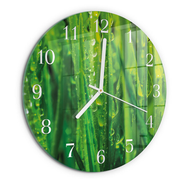 Round wall clock Grass