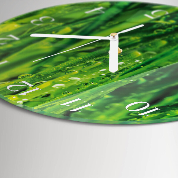 Round wall clock Grass