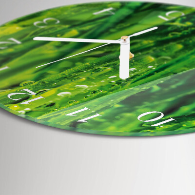 Round wall clock Grass