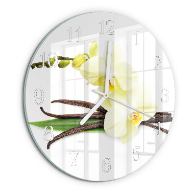 Round wall clock Vanilla Orchid