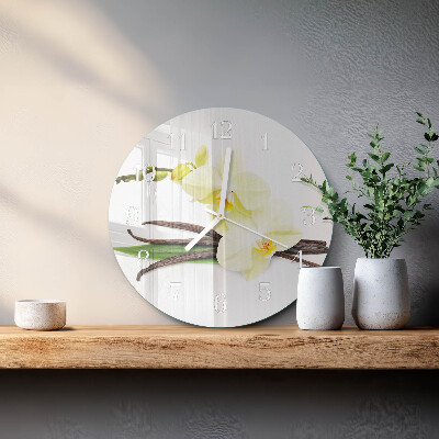 Round wall clock Vanilla Orchid