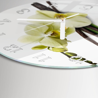 Round wall clock Vanilla Orchid