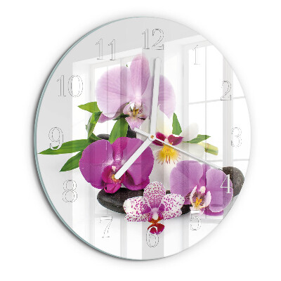 Round wall clock Orchid