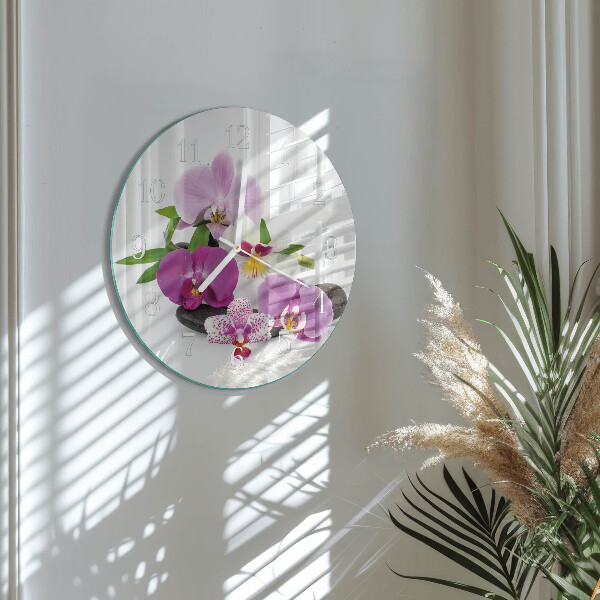 Round wall clock Orchid