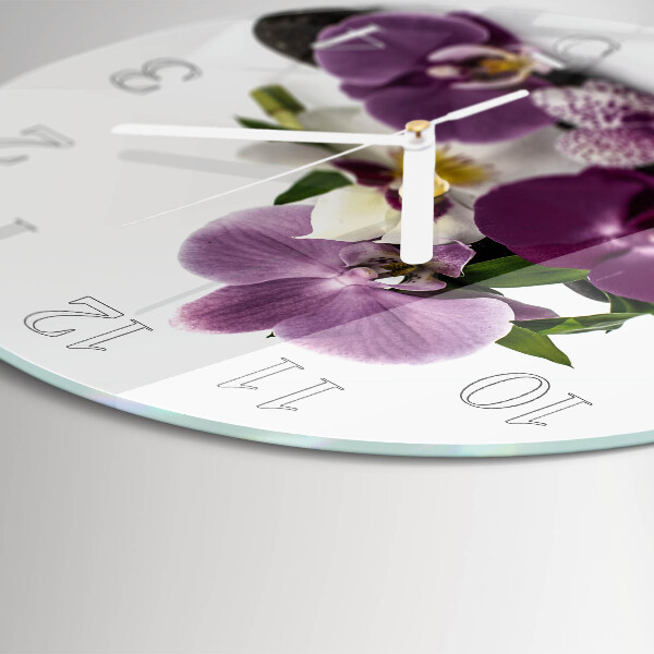 Round wall clock Orchid