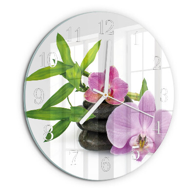 Round wall clock Orchid