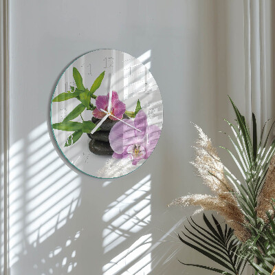 Round wall clock Orchid