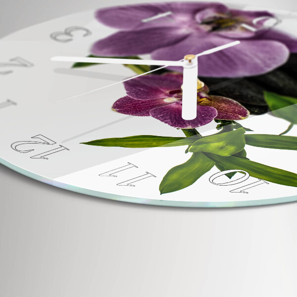 Round wall clock Orchid