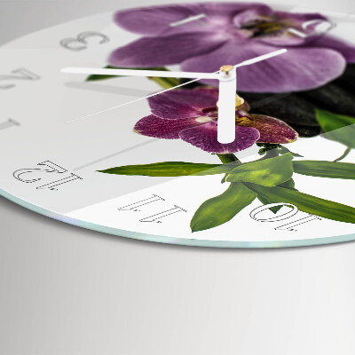 Round wall clock Orchid