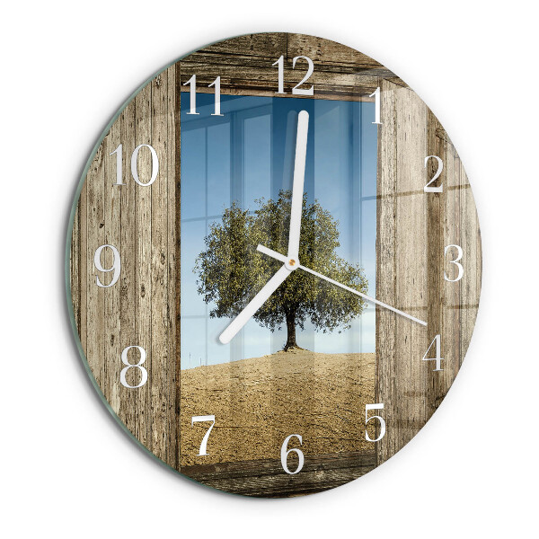 Round wall clock Tree