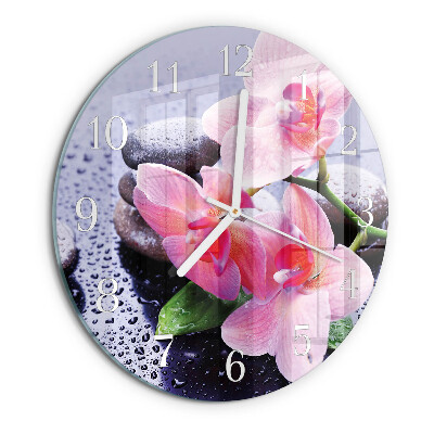 Round wall clock Orchid