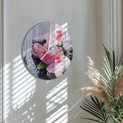 Round wall clock Orchid