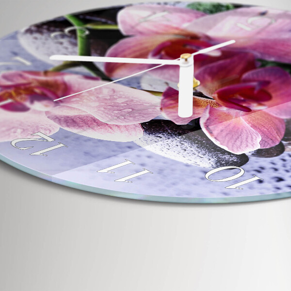 Round wall clock Orchid