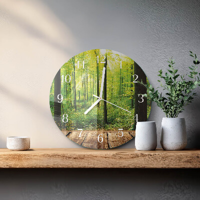 Round wall clock Forest