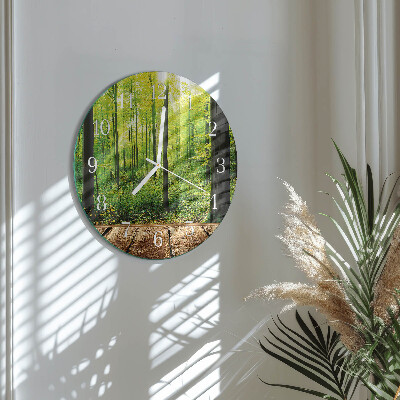 Round wall clock Forest