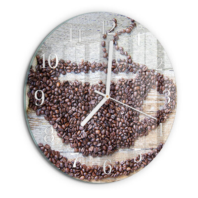 Round wall clock Coffee Beans