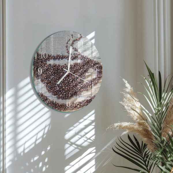 Round wall clock Coffee Beans