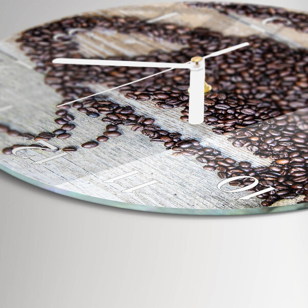 Round wall clock Coffee Beans