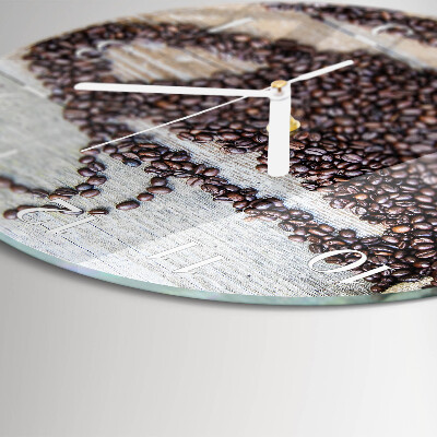 Round wall clock Coffee Beans