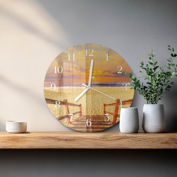 Round wall clock Beach Bridge