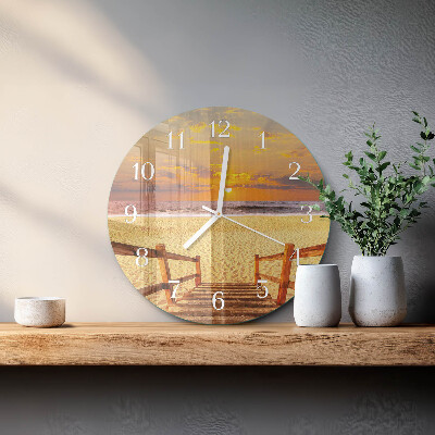 Round wall clock Beach Bridge