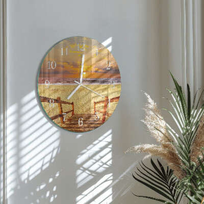 Round wall clock Beach Bridge