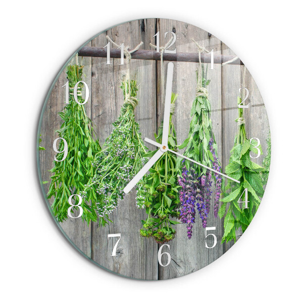 Round wall clock Herbs