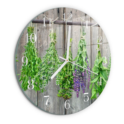 Round wall clock Herbs