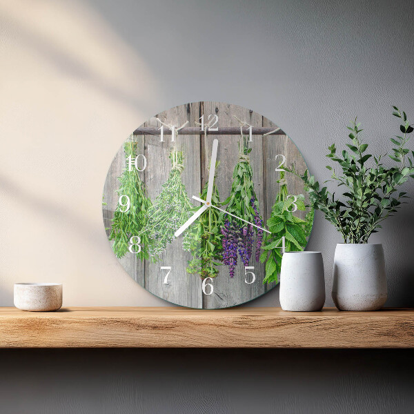 Round wall clock Herbs