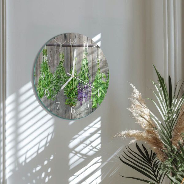 Round wall clock Herbs