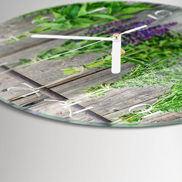 Round wall clock Herbs